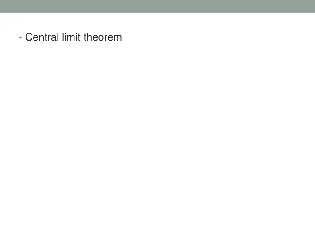 central limit theorem
