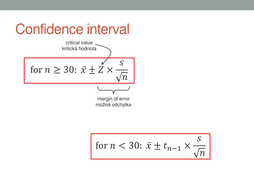 confidence interval