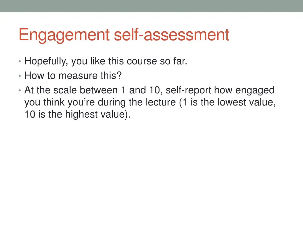 engagement self assessment