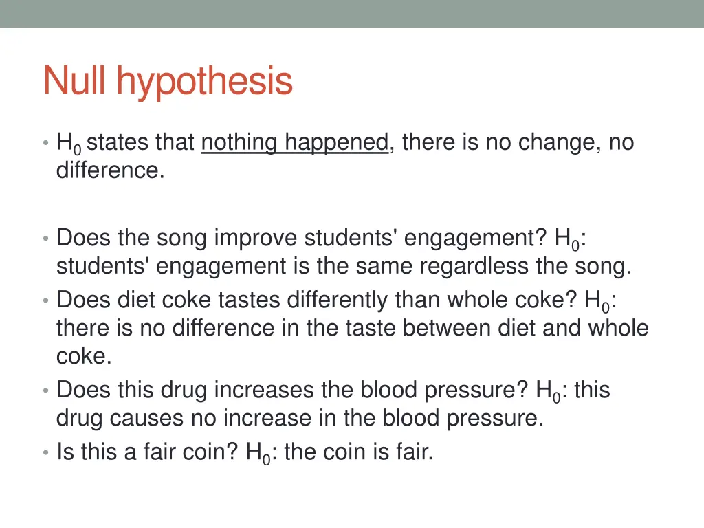 null hypothesis