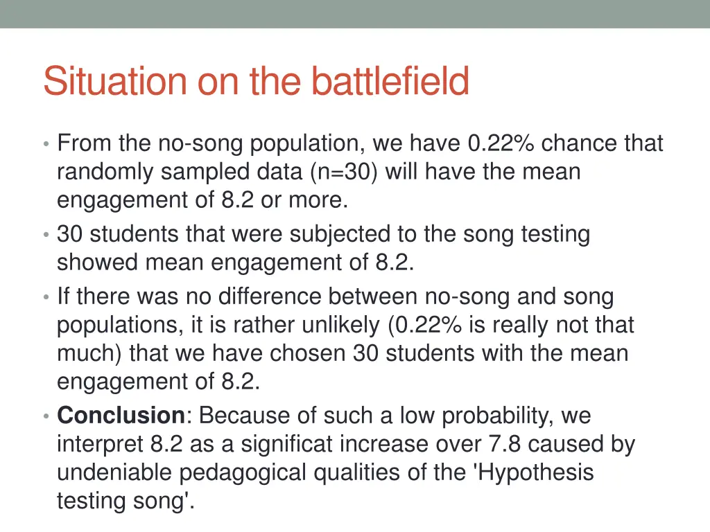 situation on the battlefield