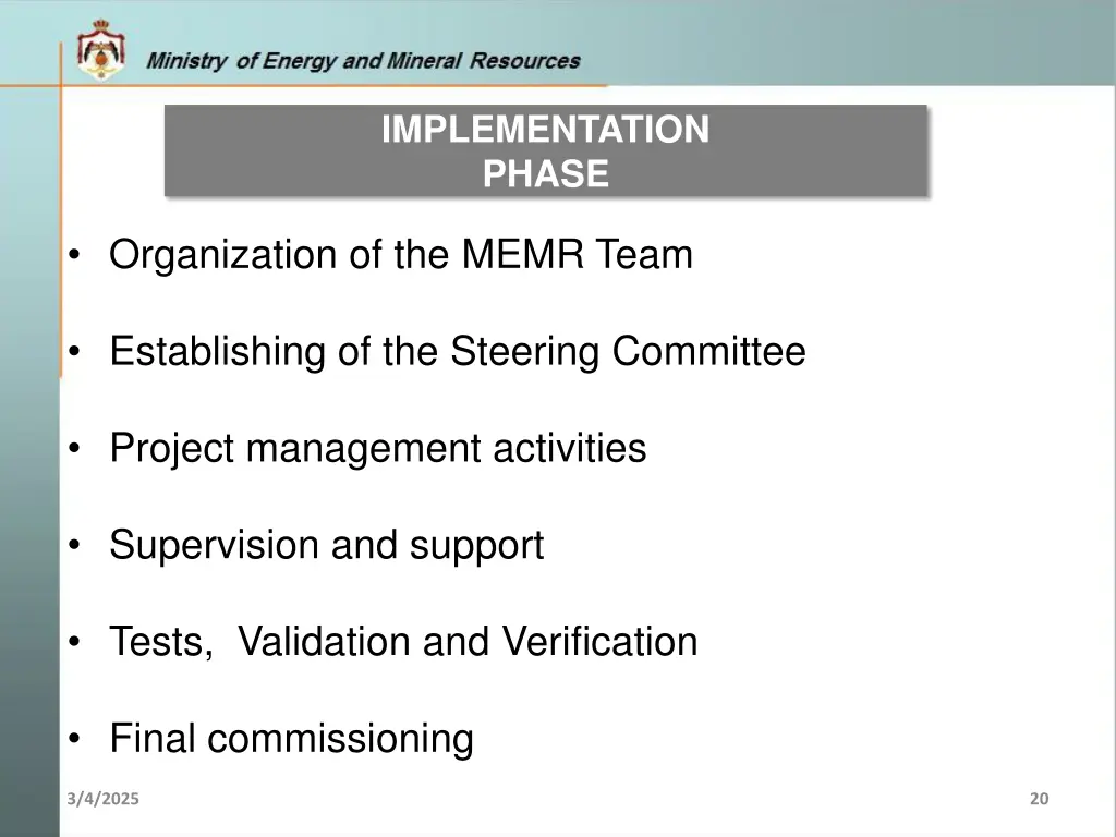 implementation phase