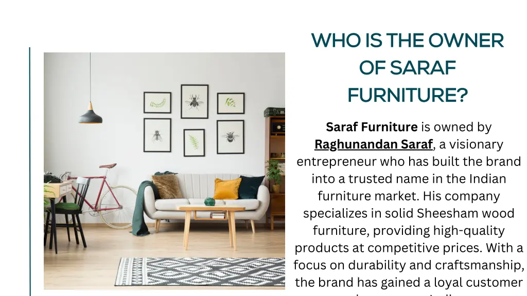 who is the owner of saraf furniture