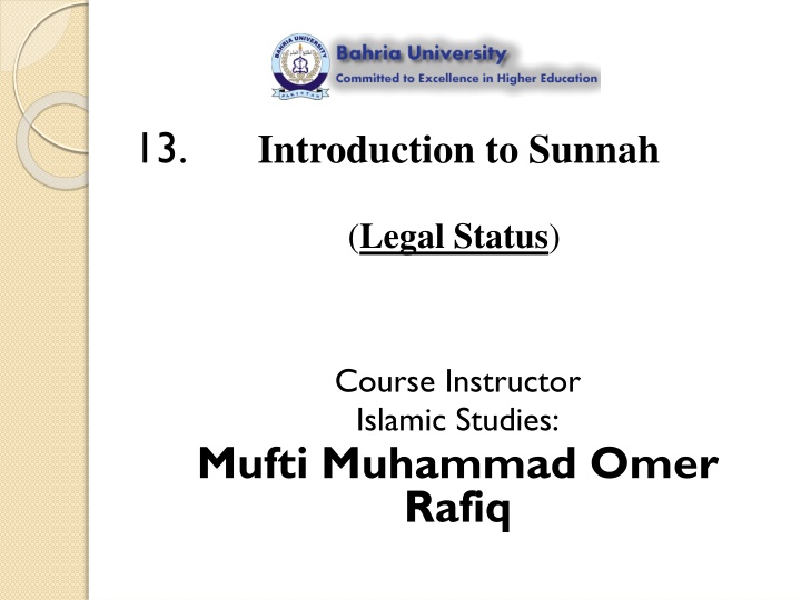 13 introduction to sunnah