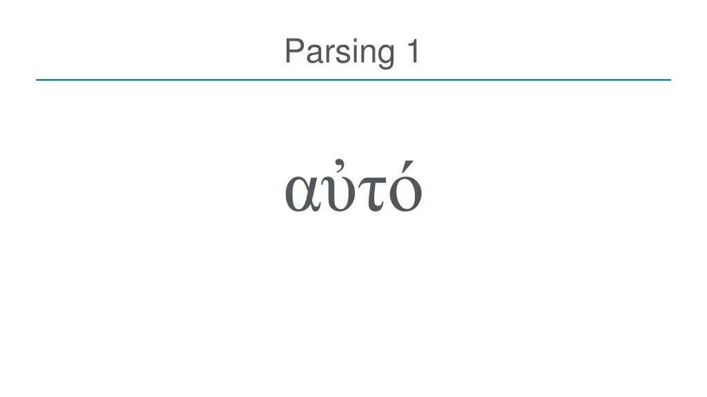 parsing 1