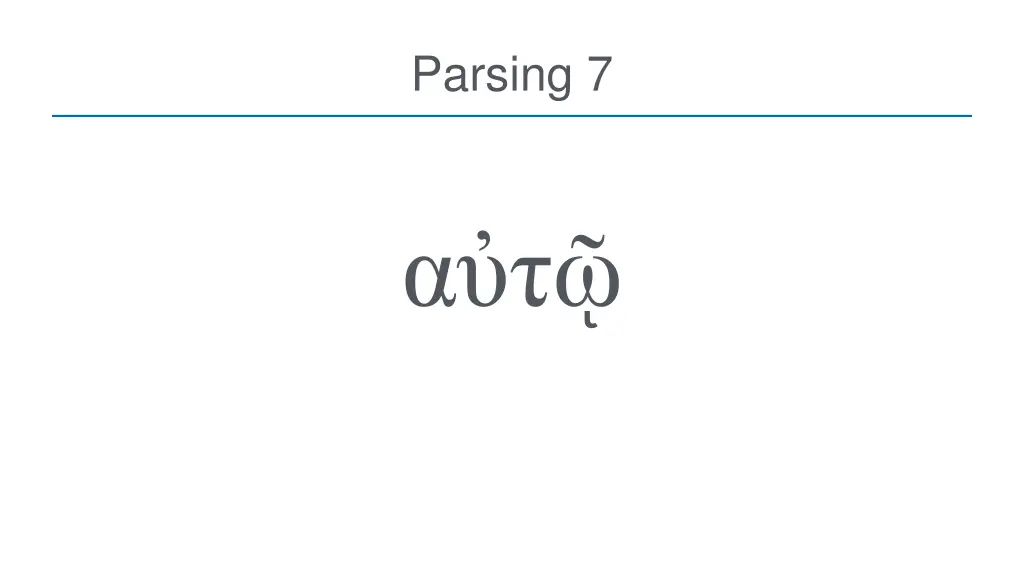 parsing 7