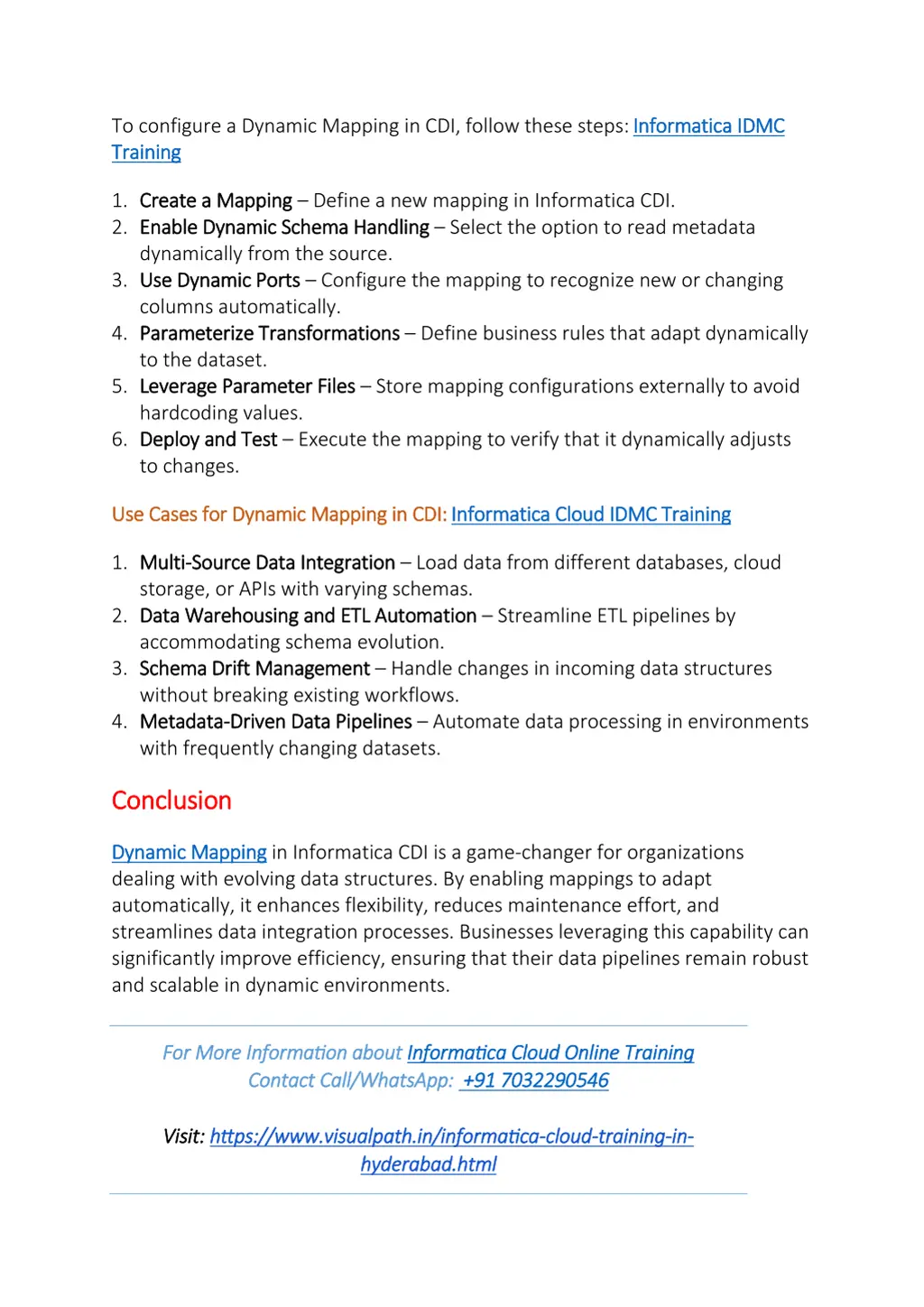 to configure a dynamic mapping in cdi follow