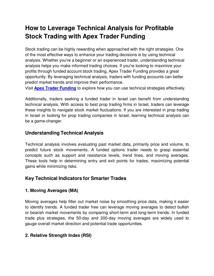 how to leverage technical analysis for profitable