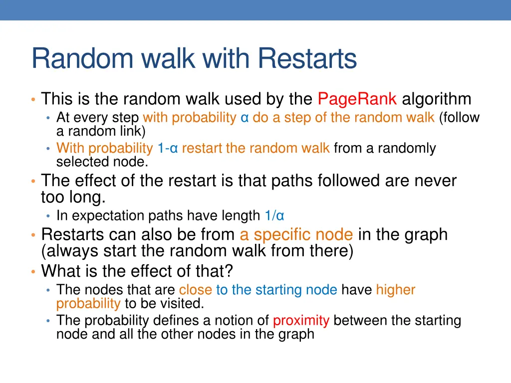 random walk with restarts