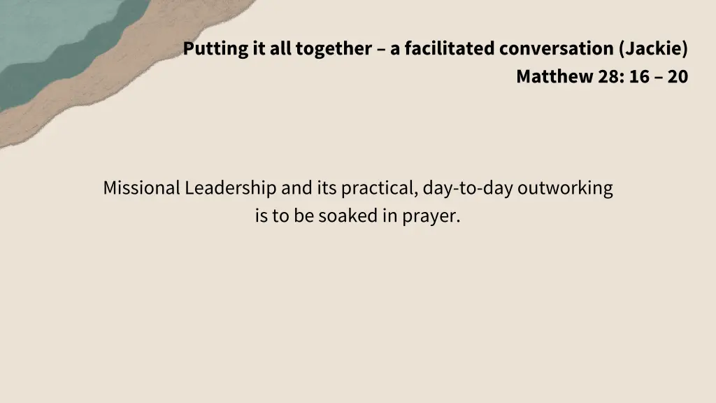 putting it all together a facilitated 1