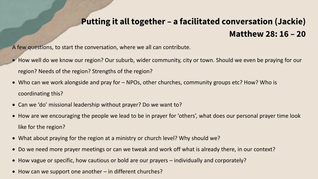 putting it all together a facilitated