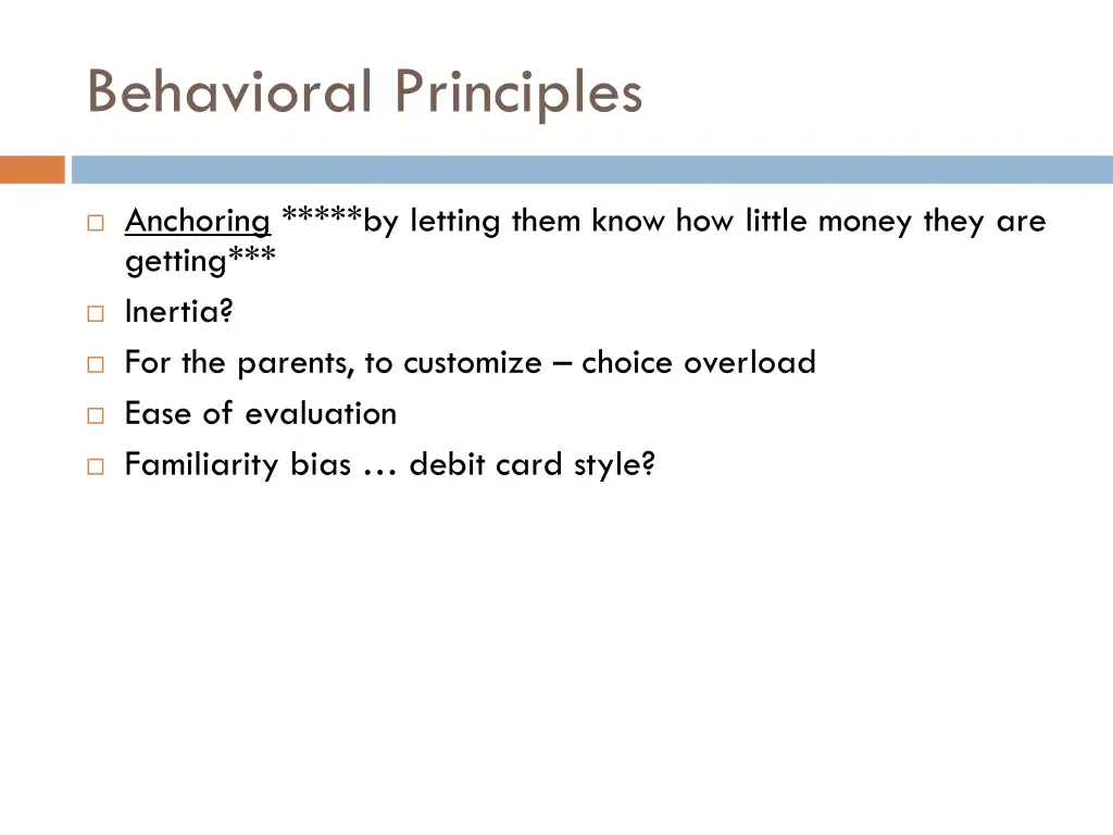 behavioral principles 1