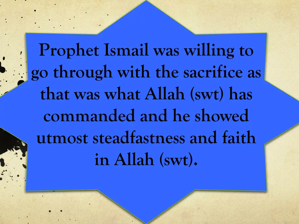 prophet ismail was willing to go through with