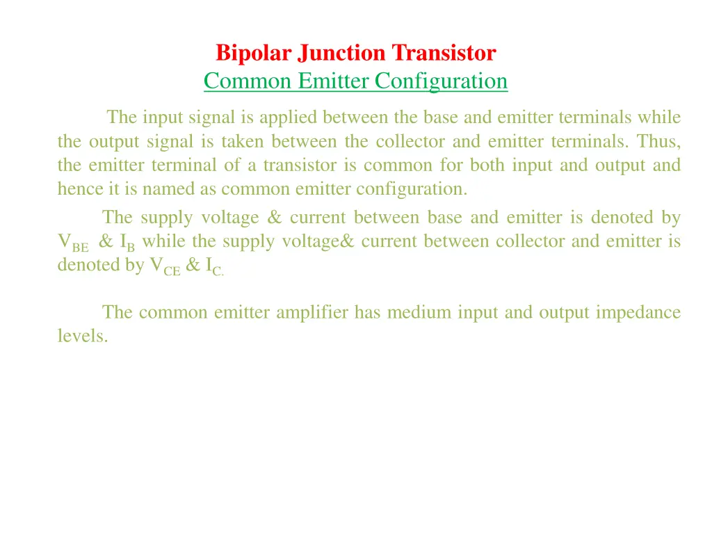 bipolar junction transistor common emitter 1