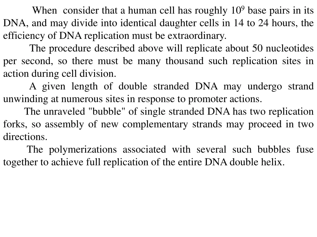 when consider that a human cell has roughly