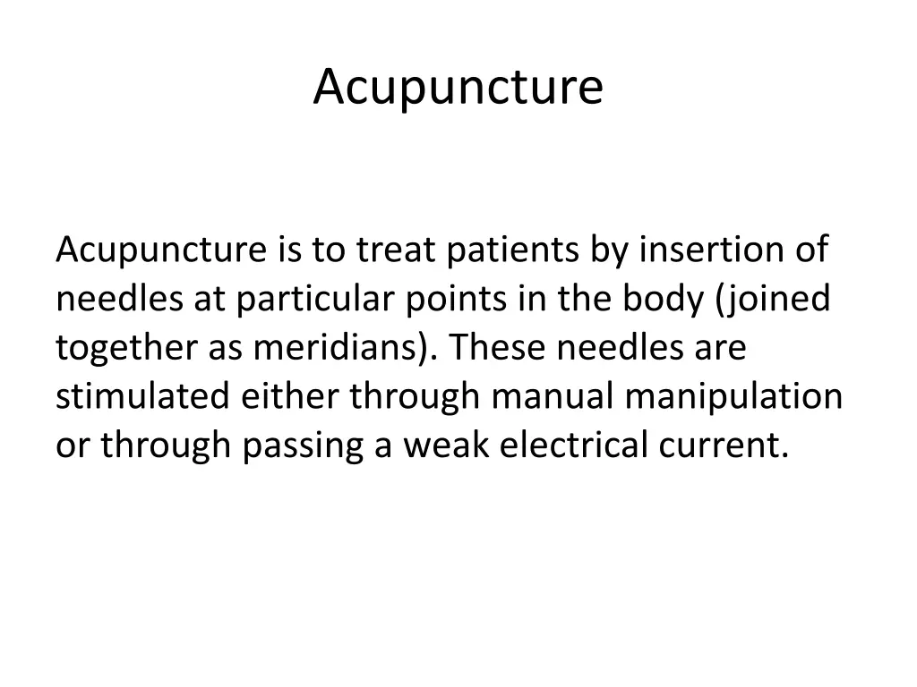 acupuncture