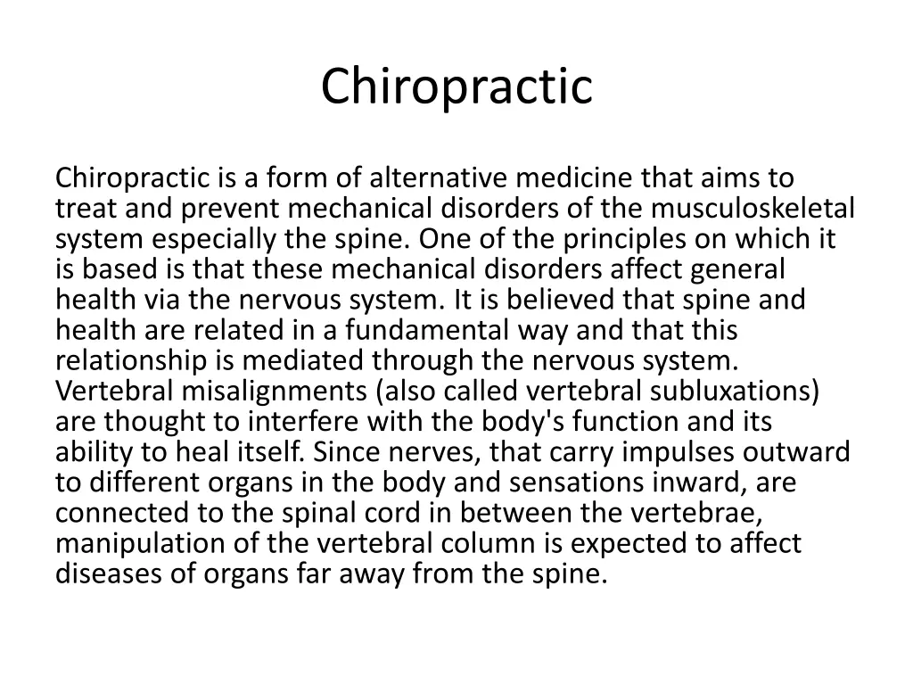 chiropractic