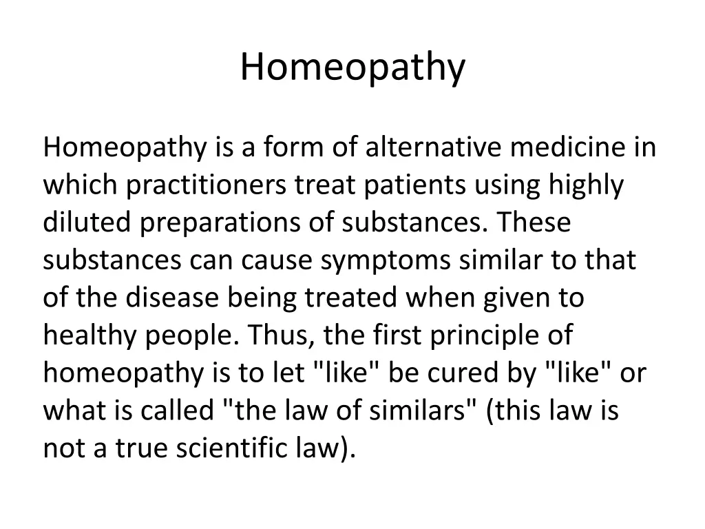 homeopathy