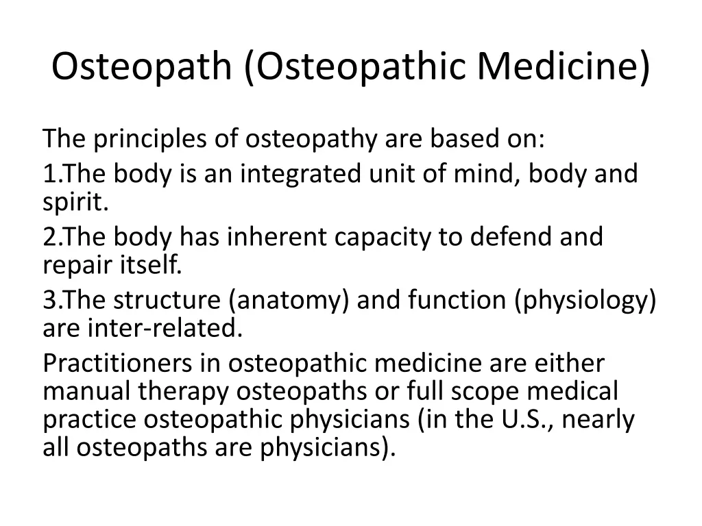osteopath osteopathic medicine