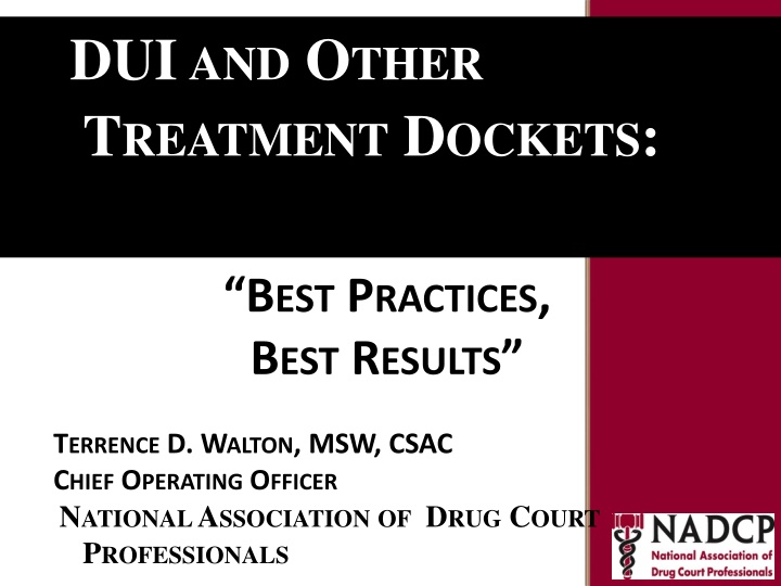 key moments in nadcp history dui and o ther