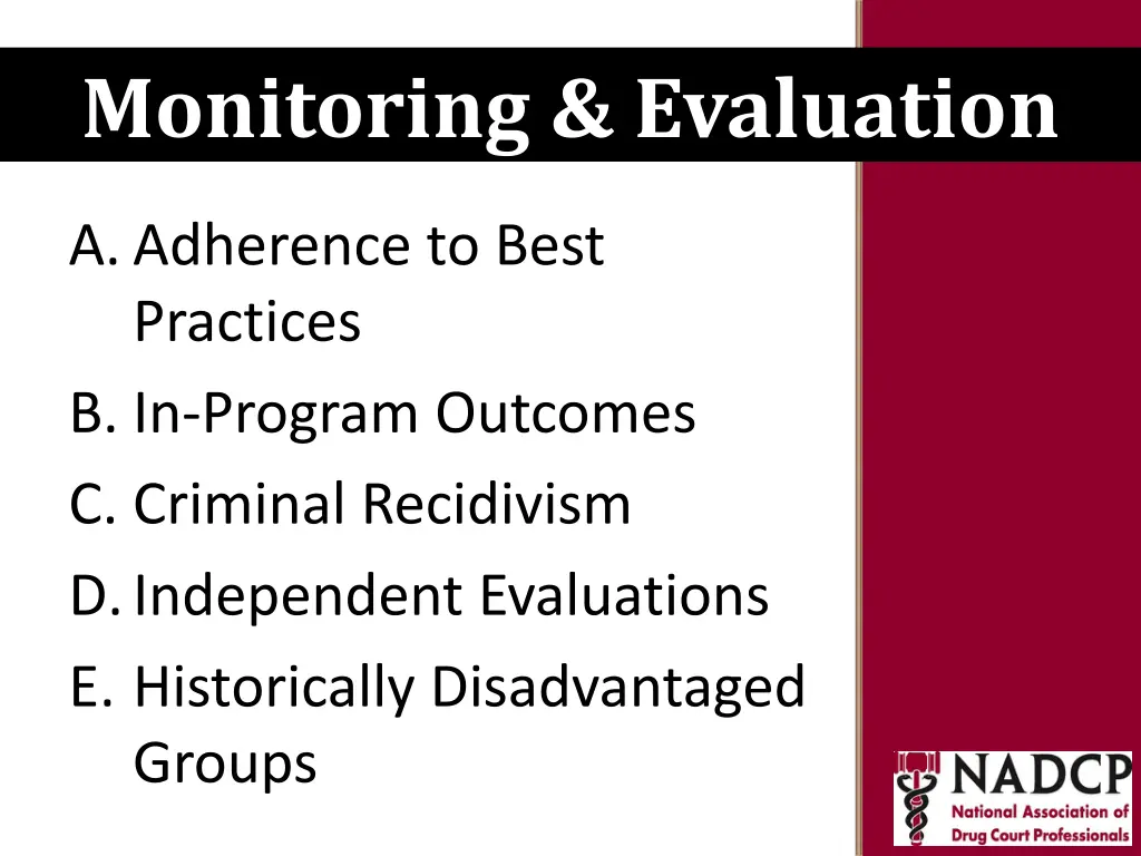 key moments in nadcp history monitoring evaluation 2