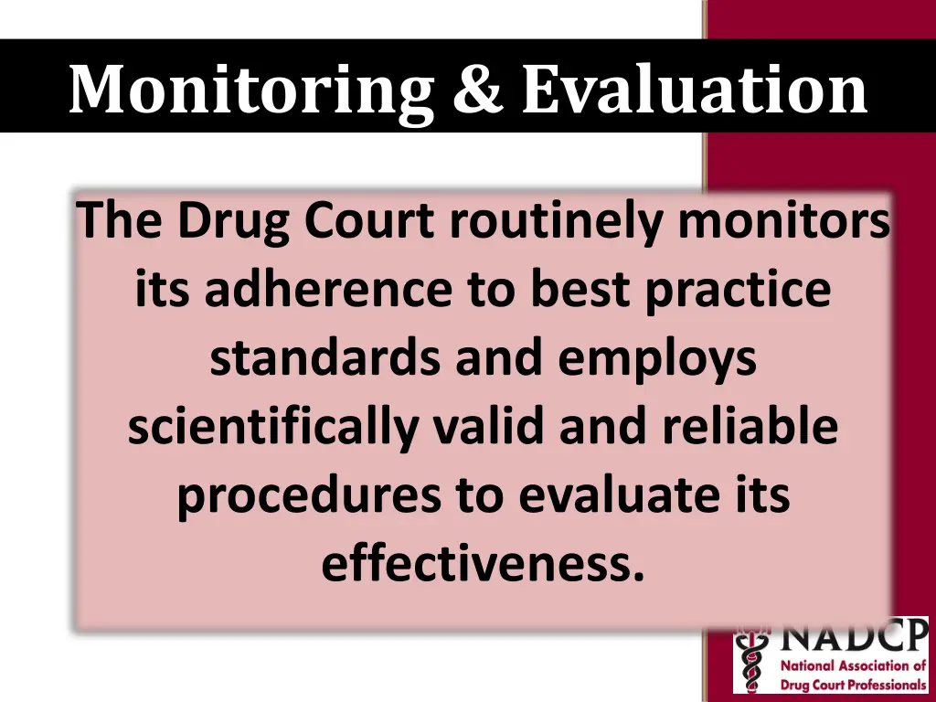 key moments in nadcp history monitoring evaluation
