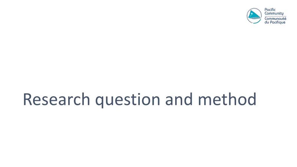 research question and method