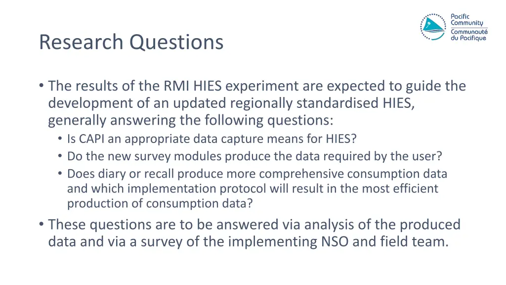 research questions