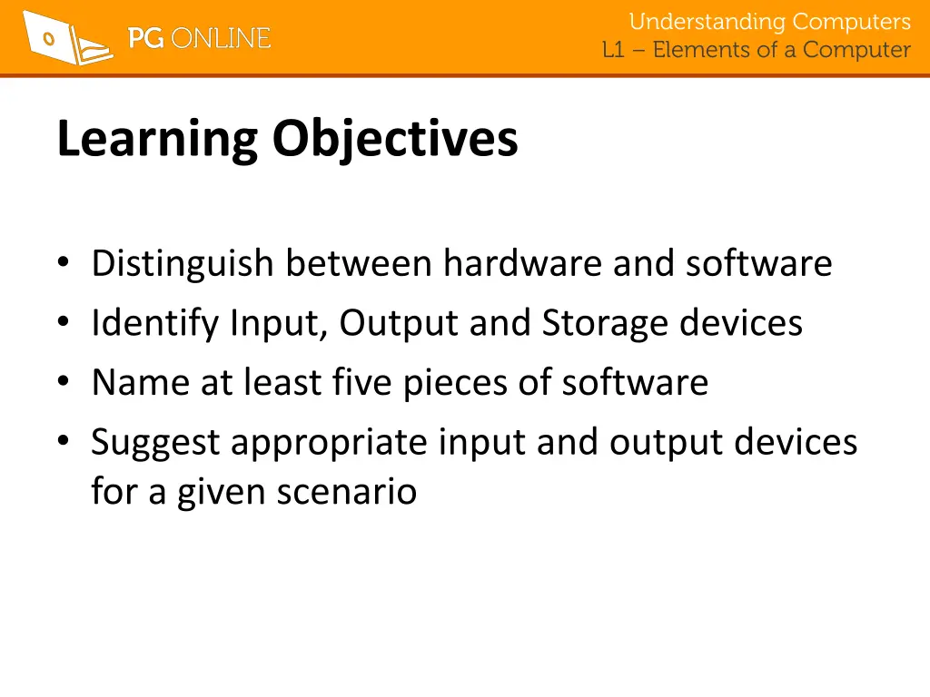 understanding computers l1 elements of a computer 1