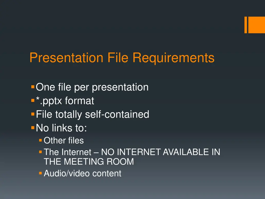 presentation file requirements