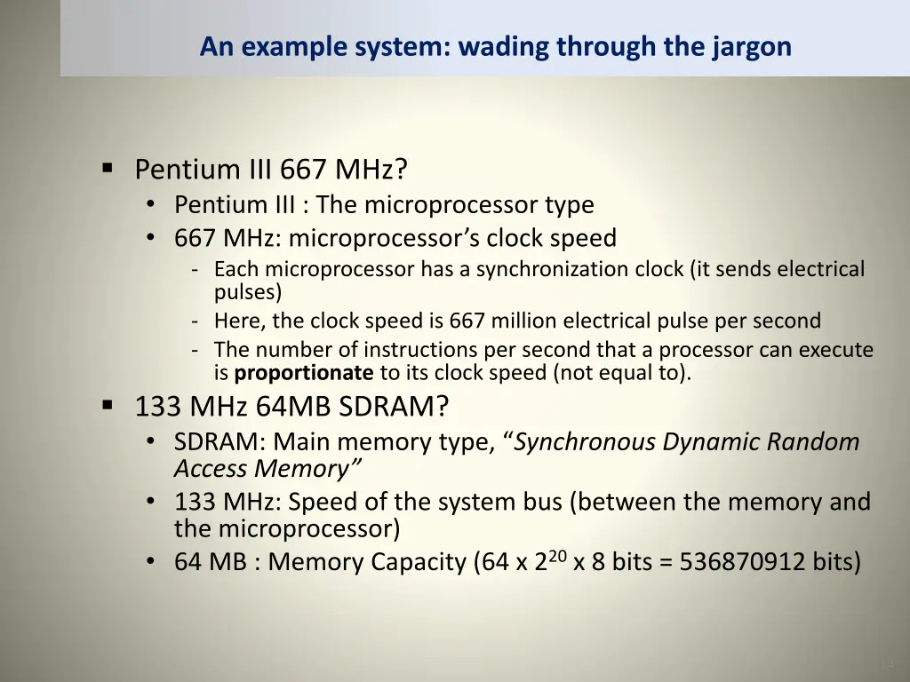 an example system wading through the jargon 3