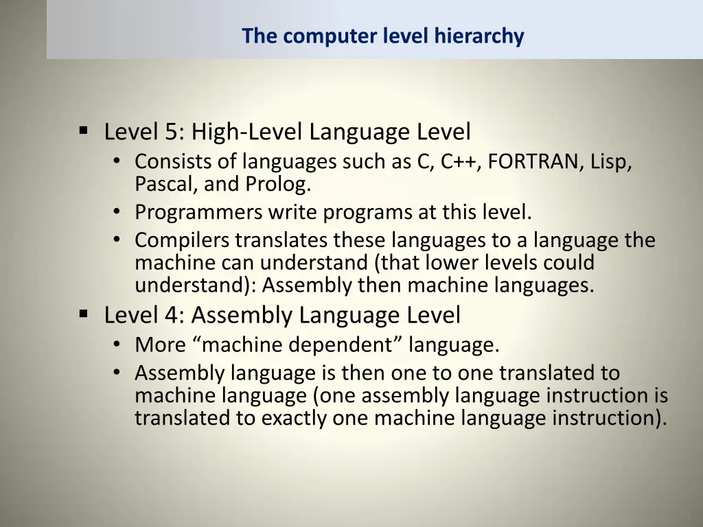 the computer level hierarchy 3