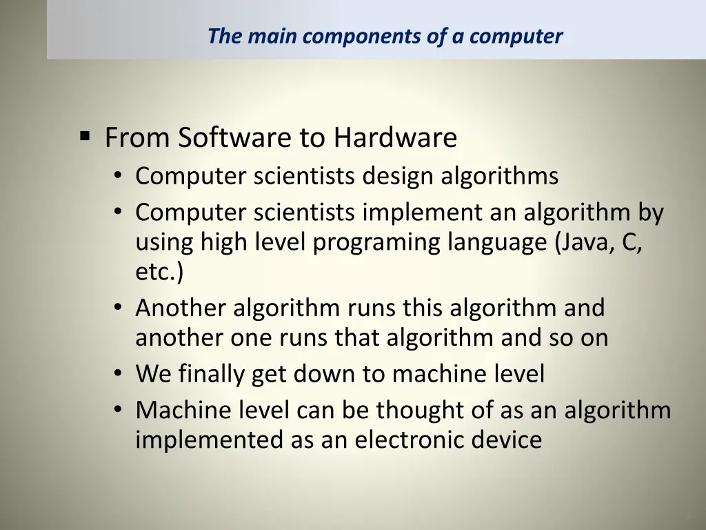 the main components of a computer
