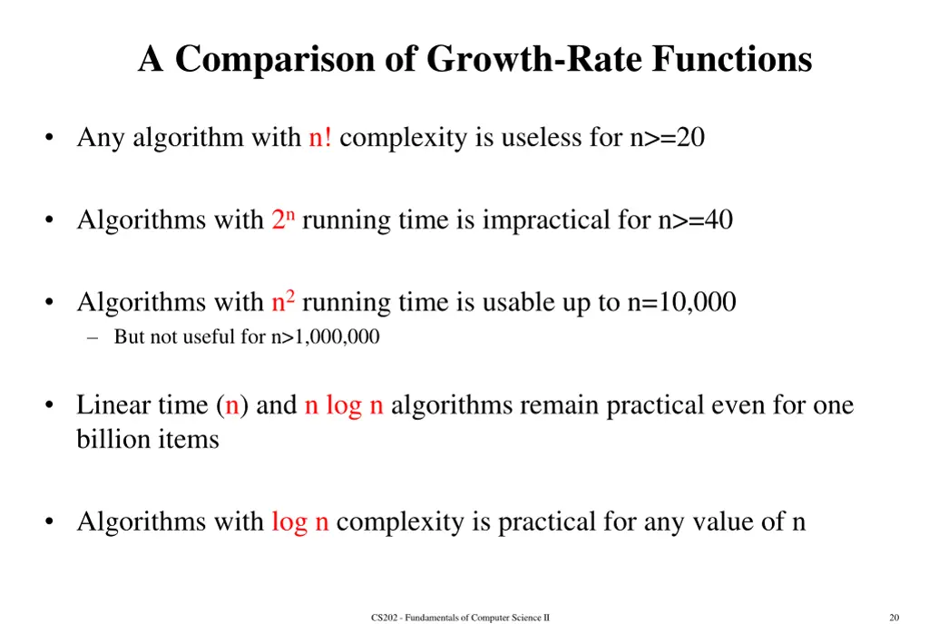 a comparison of growth rate functions 2