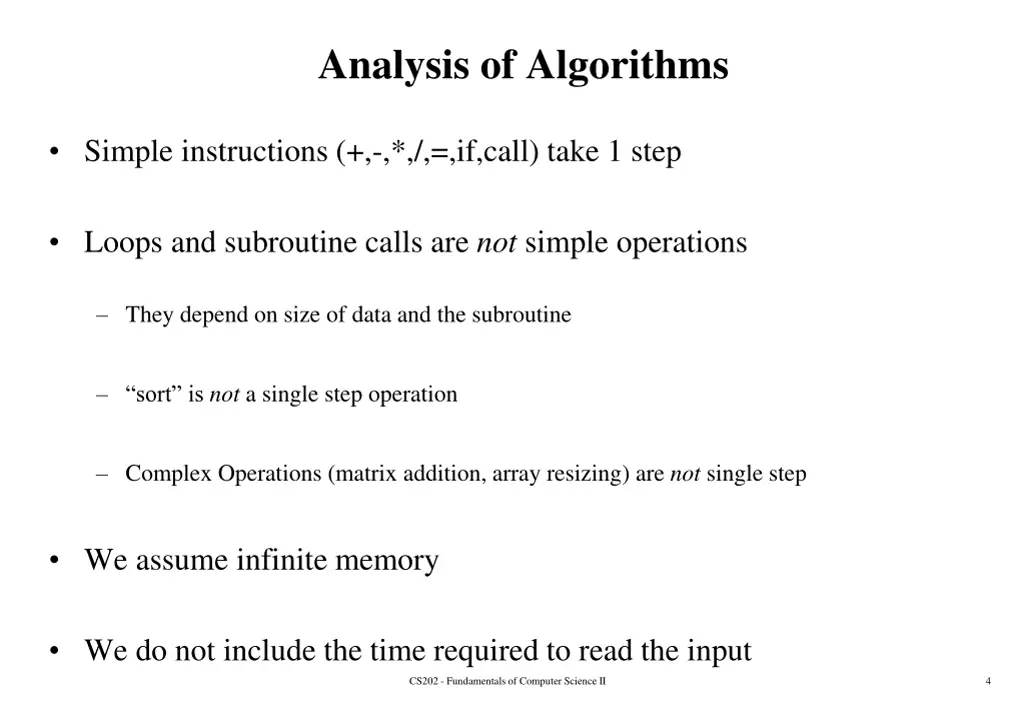 analysis of algorithms 2