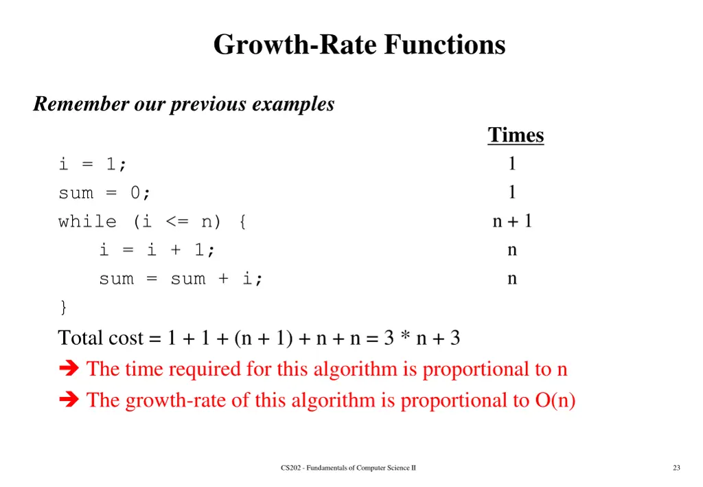 growth rate functions