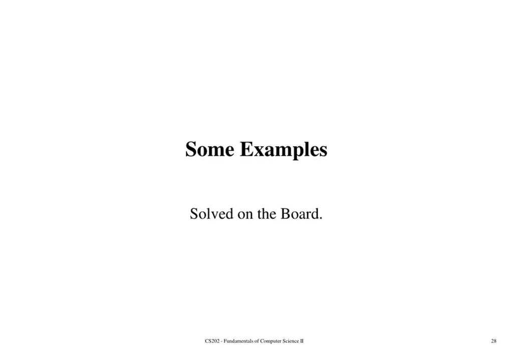 some examples
