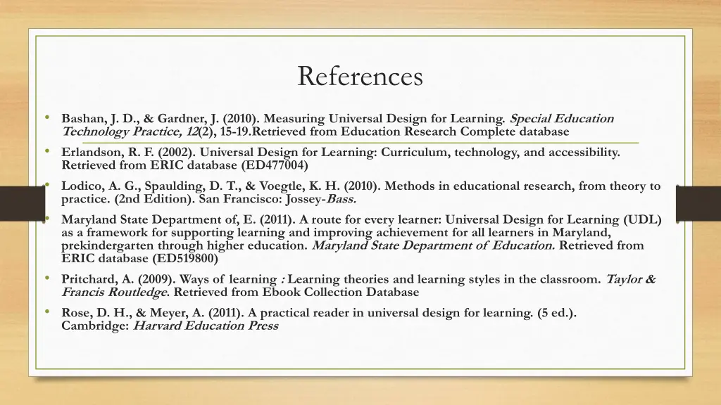 references