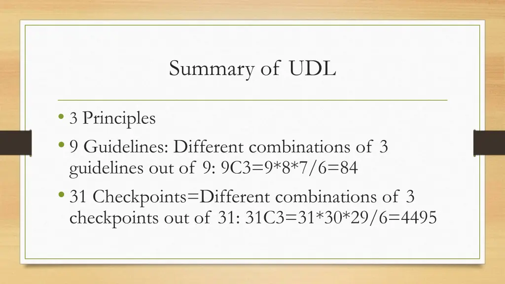 summary of udl