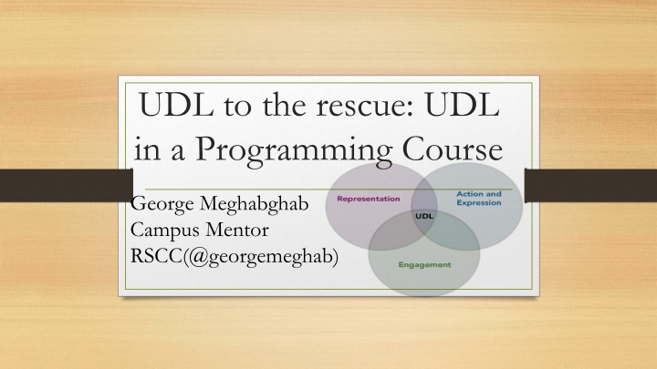 udl to the rescue udl in a programming course
