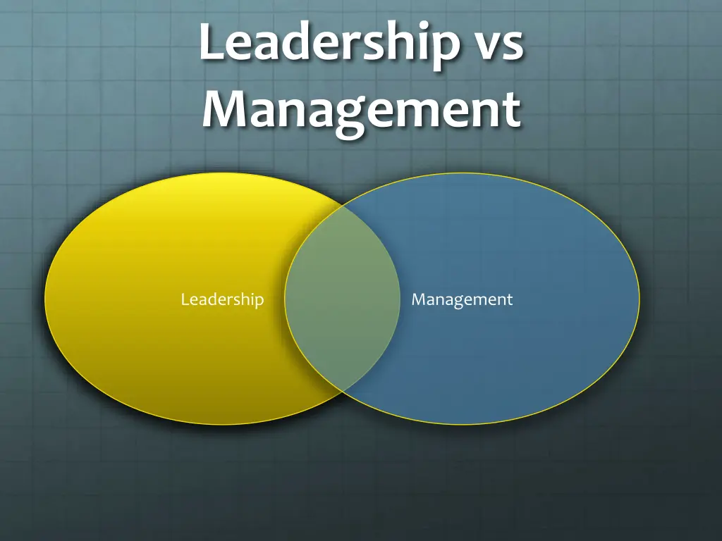 leadership vs management
