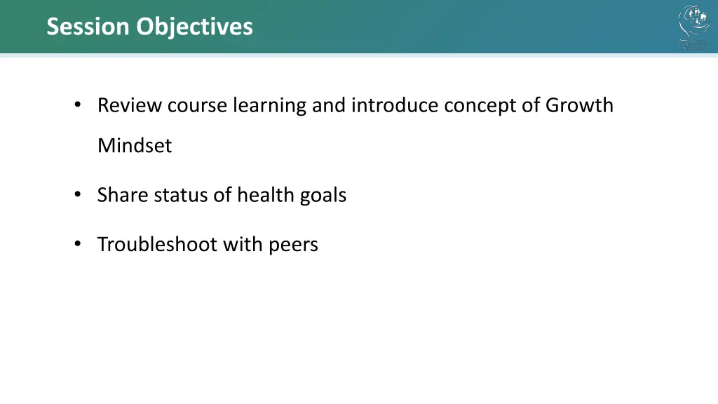 session objectives