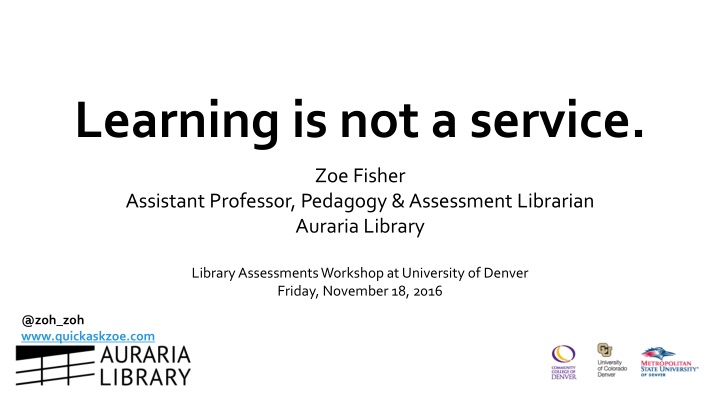 learning is not a service