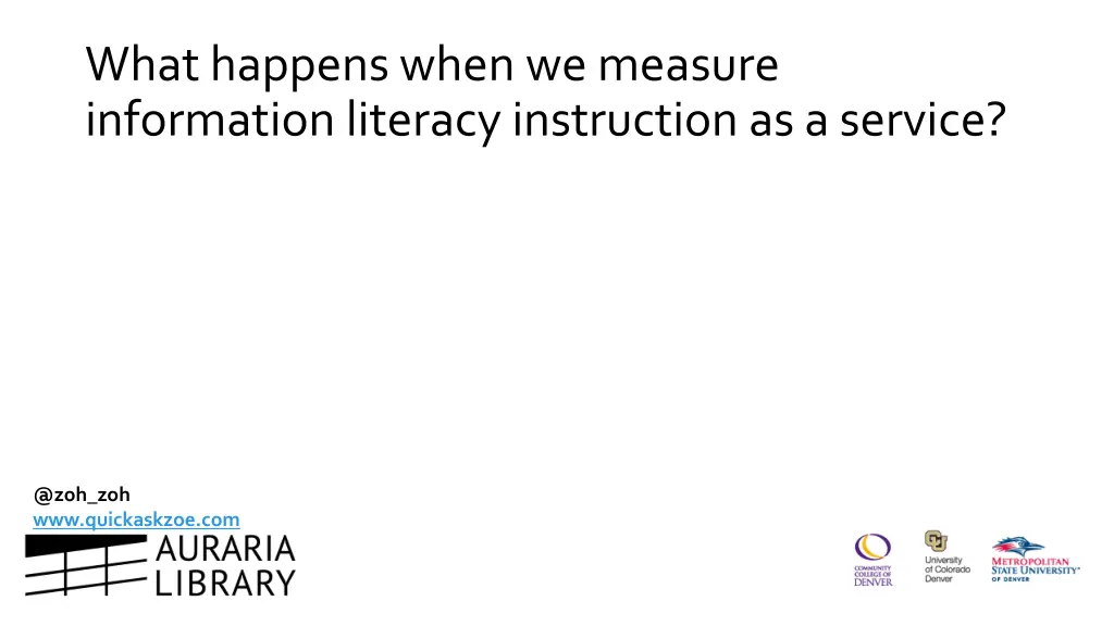 what happens when we measure information literacy
