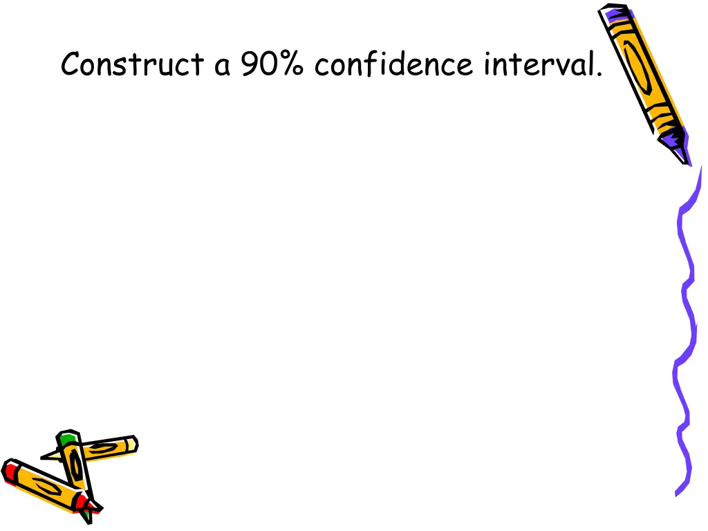 construct a 90 confidence interval