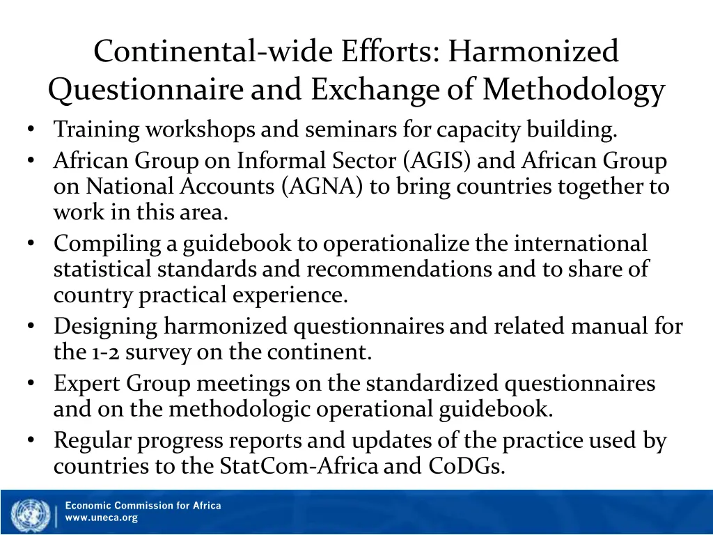 continental wide efforts harmonized questionnaire