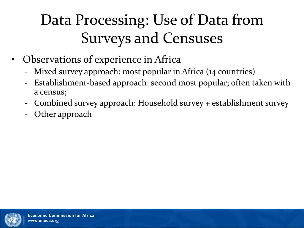 data processing use of data from surveys