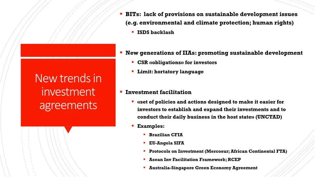 bits lack of provisions on sustainable