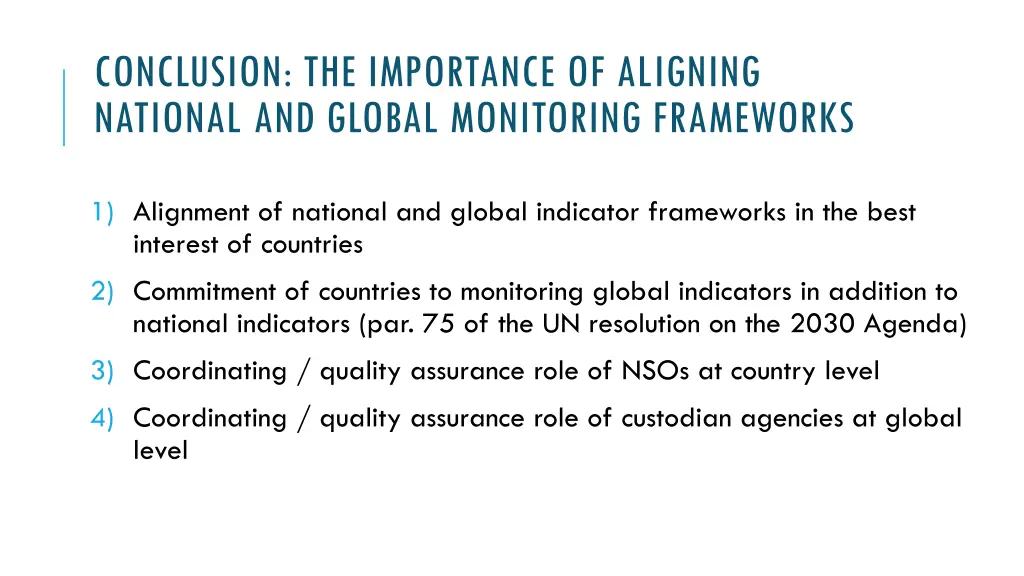 conclusion the importance of aligning national