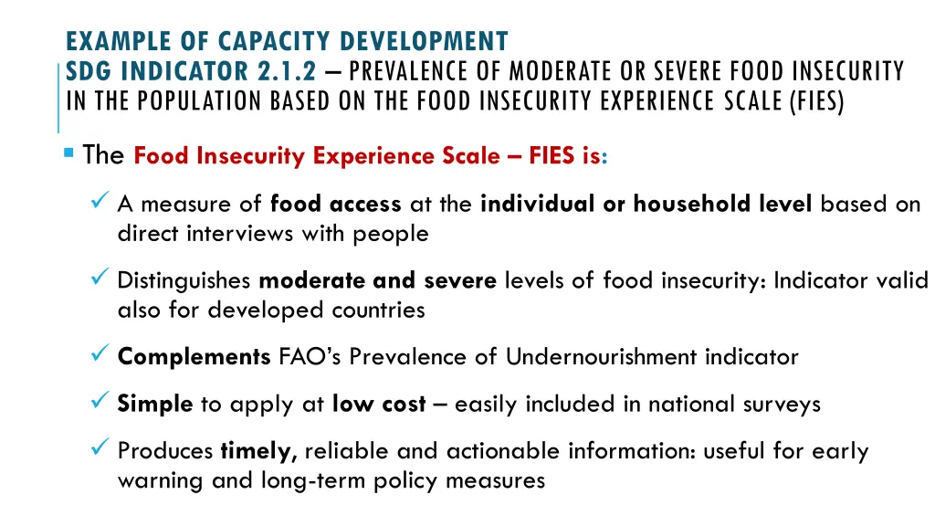 example of capacity development sdg indicator